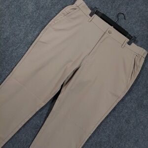 Jack Archer Pants Mens 38x34 Oak Khaki Straight Fit Golf Chino Performance